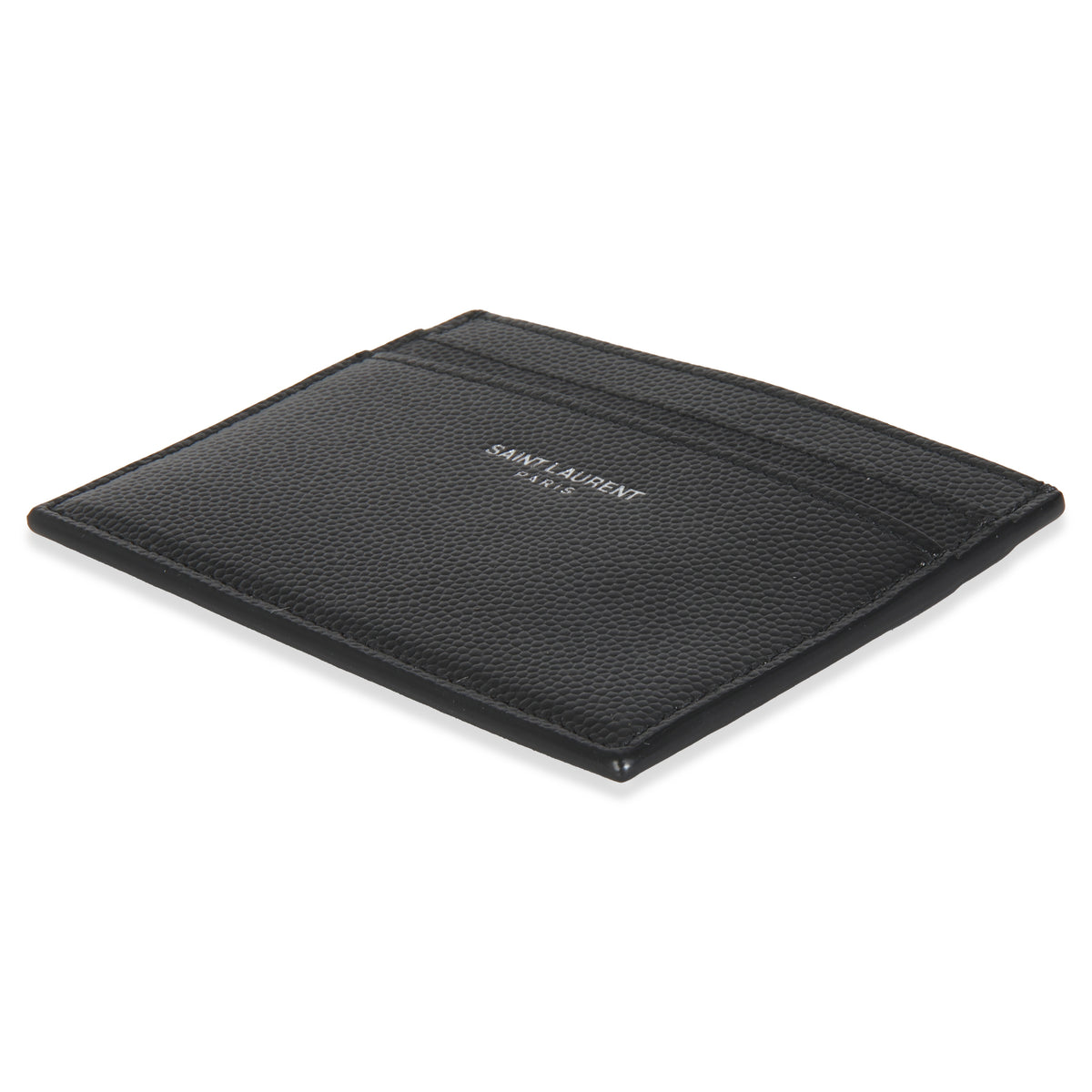 Black Grain De Poudre Card Case
