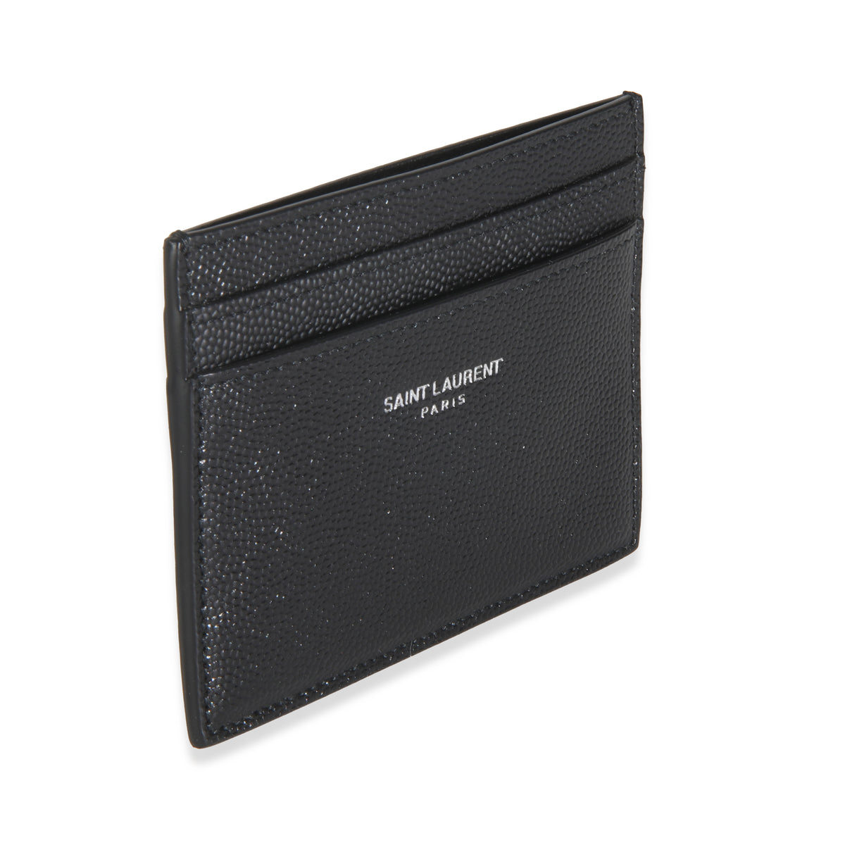 Black Grain De Poudre Card Case