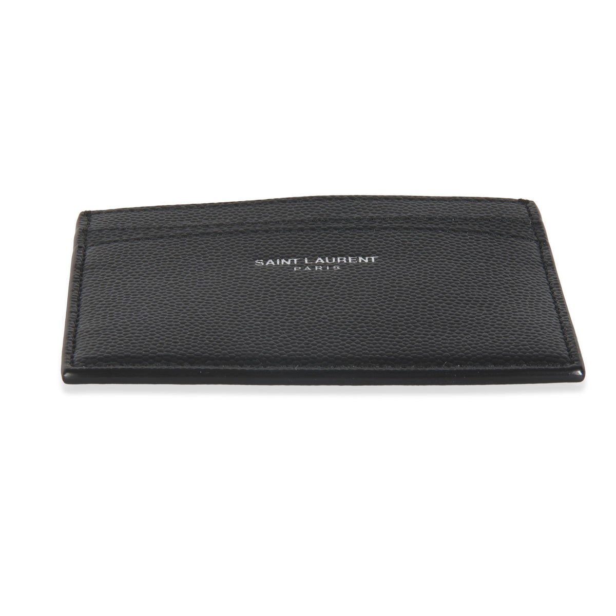 Black Grain De Poudre Card Case