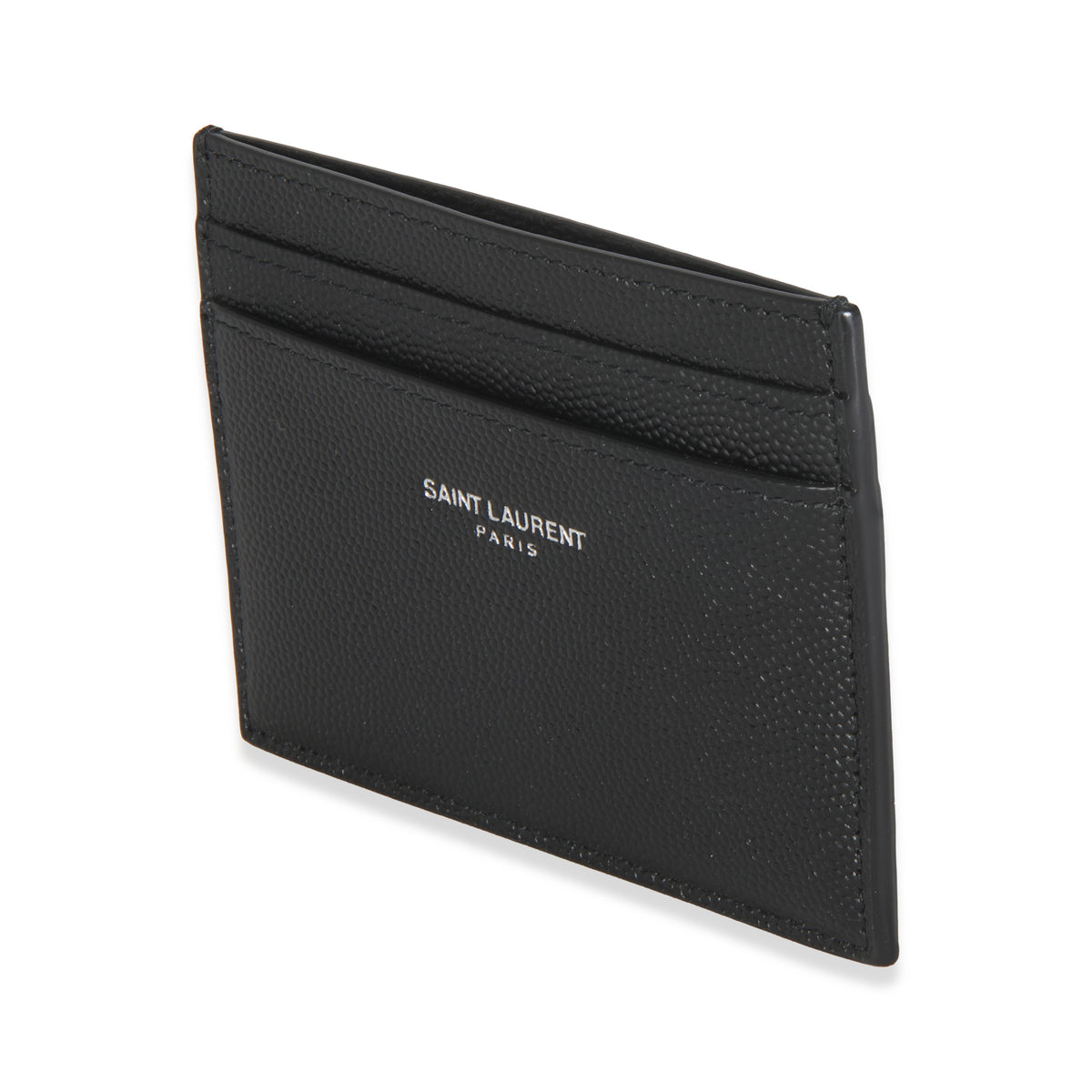 Black Grain De Poudre Card Case