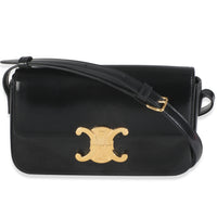 Black Shiny Calfskin Triomphe Shoulder bag