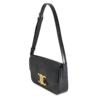 Black Shiny Calfskin Triomphe Shoulder bag