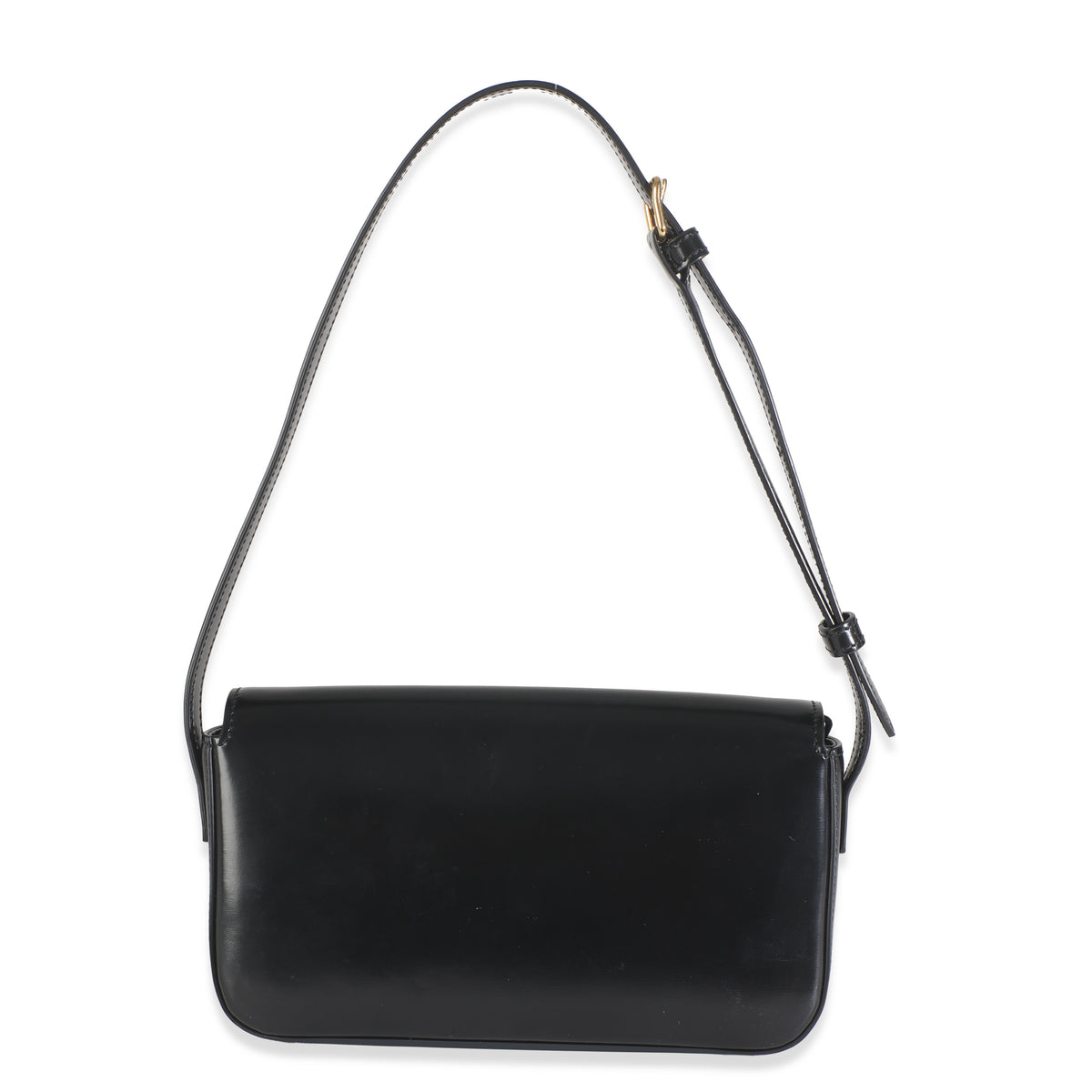 Black Shiny Calfskin Triomphe Shoulder bag