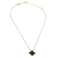 Yellow Gold Onyx Vintage Alhambra Pendant