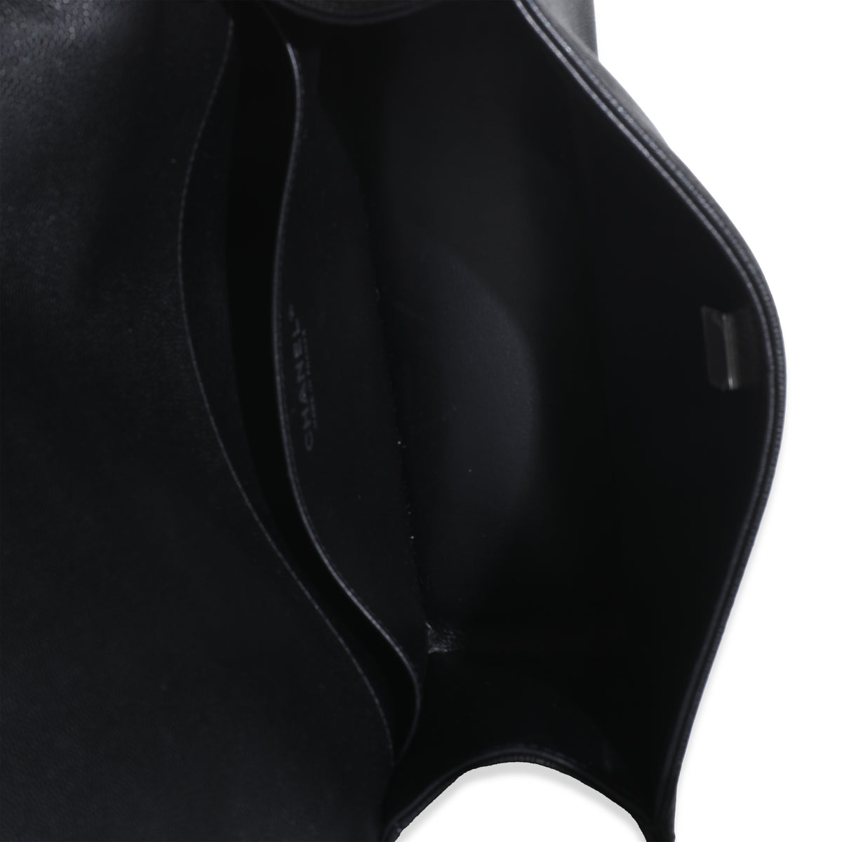 Black Quilted Old Medium Boy Bag