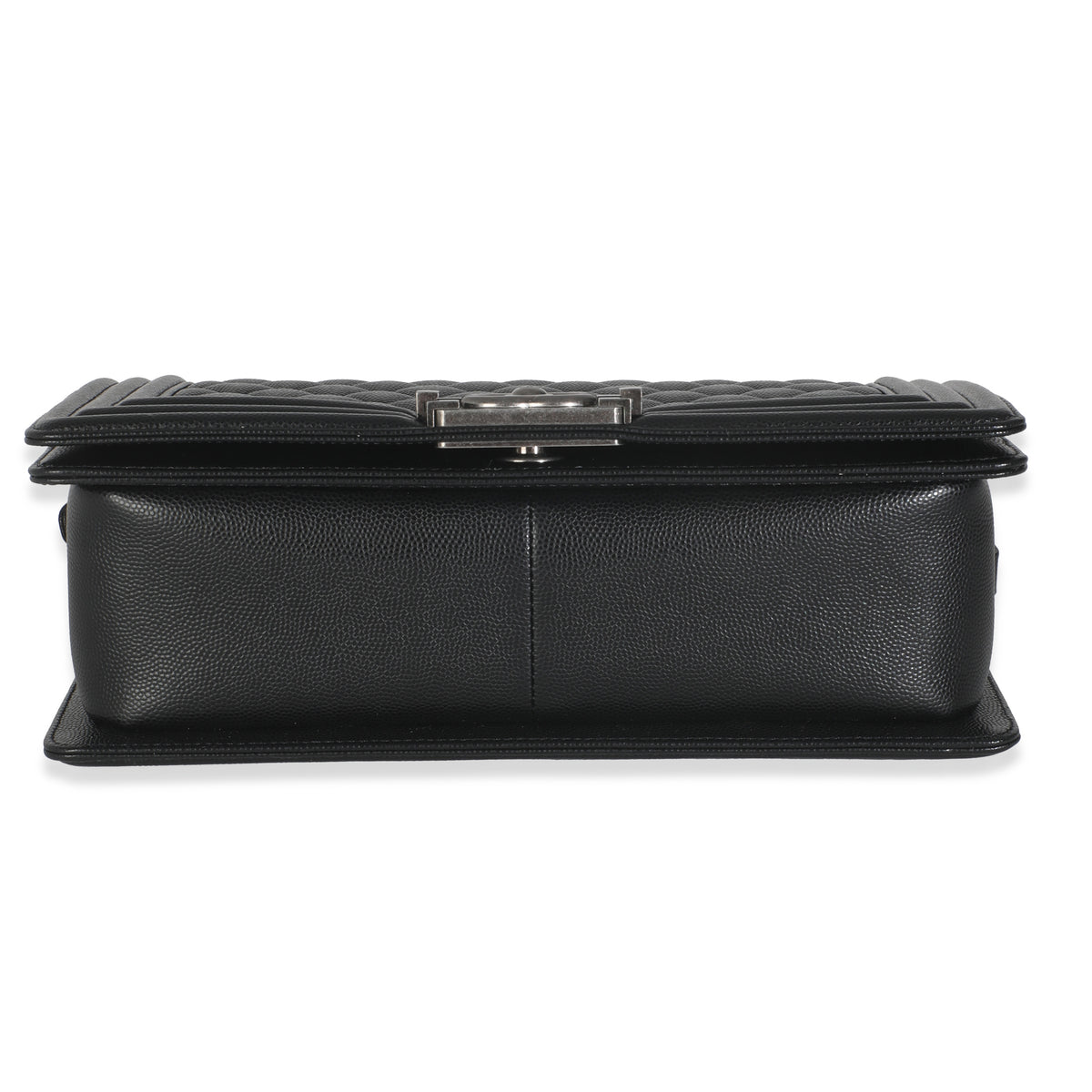 Black Quilted Old Medium Boy Bag