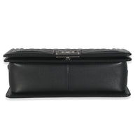 Black Quilted Old Medium Boy Bag