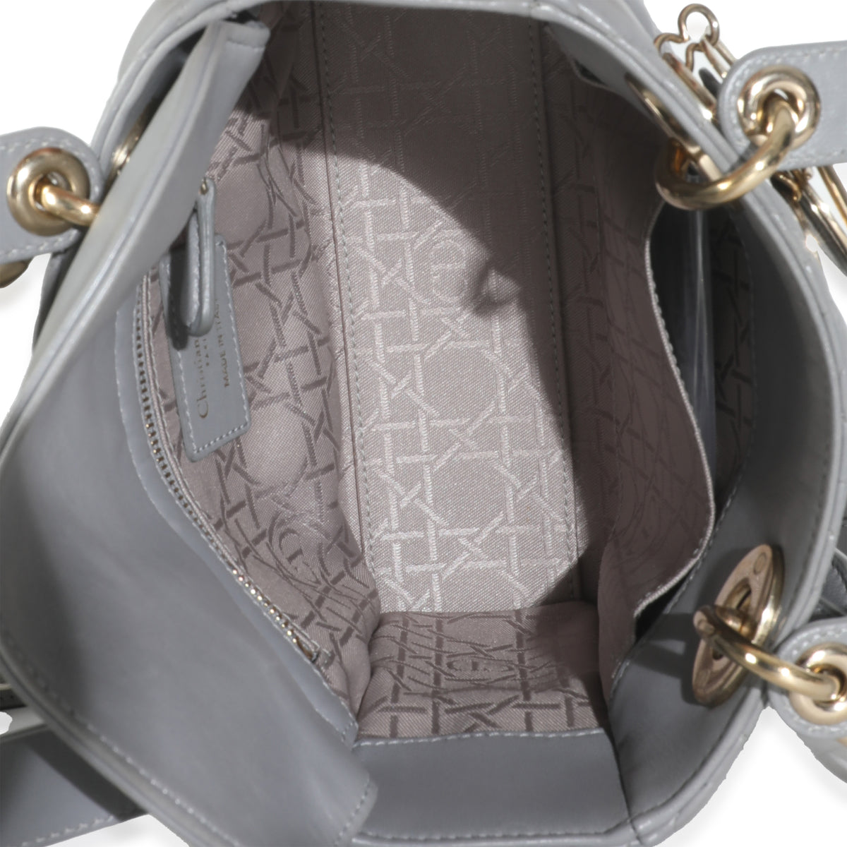 Grey Cannage Quilted Lambskin Small My ABC Lady Dior