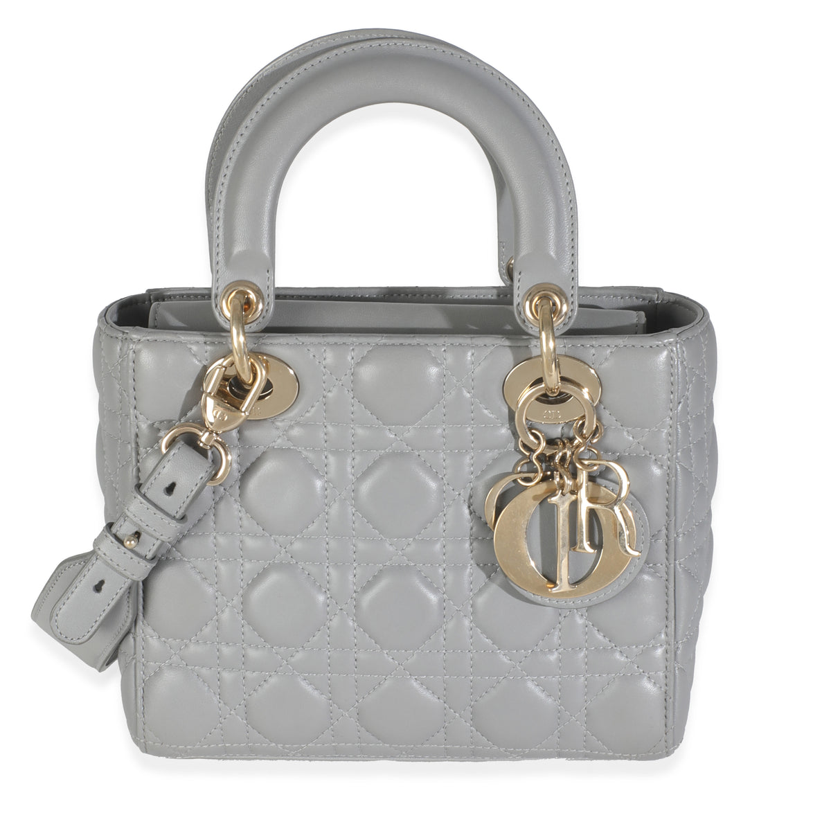 Grey Cannage Quilted Lambskin Small My ABC Lady Dior