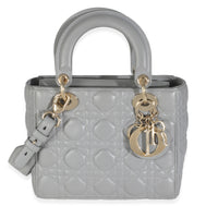 Grey Cannage Quilted Lambskin Small My ABC Lady Dior