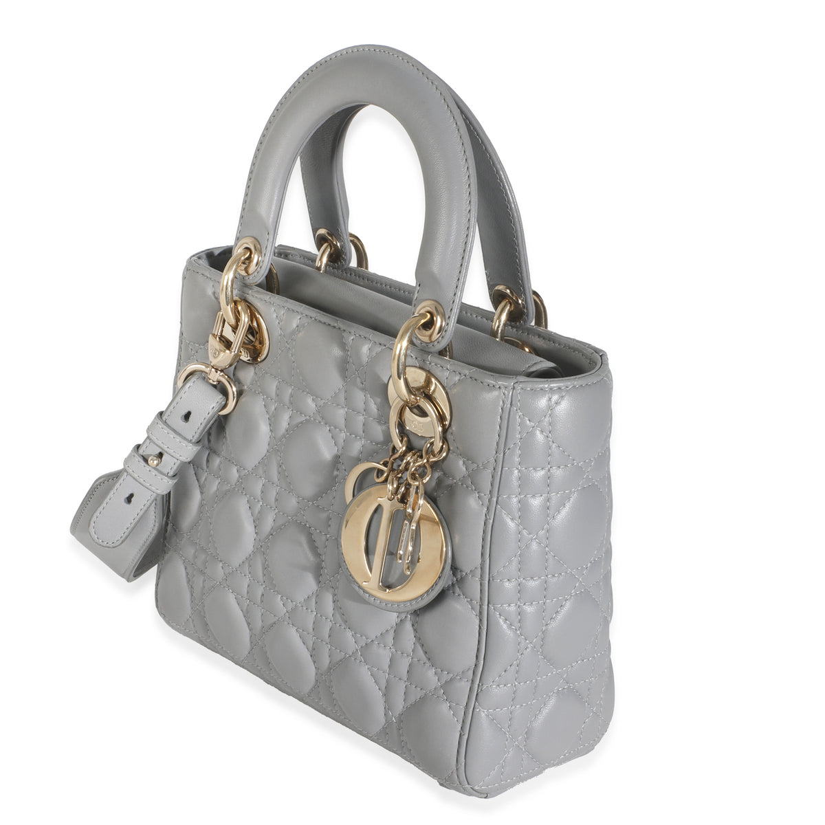 Grey Cannage Quilted Lambskin Small My ABC Lady Dior