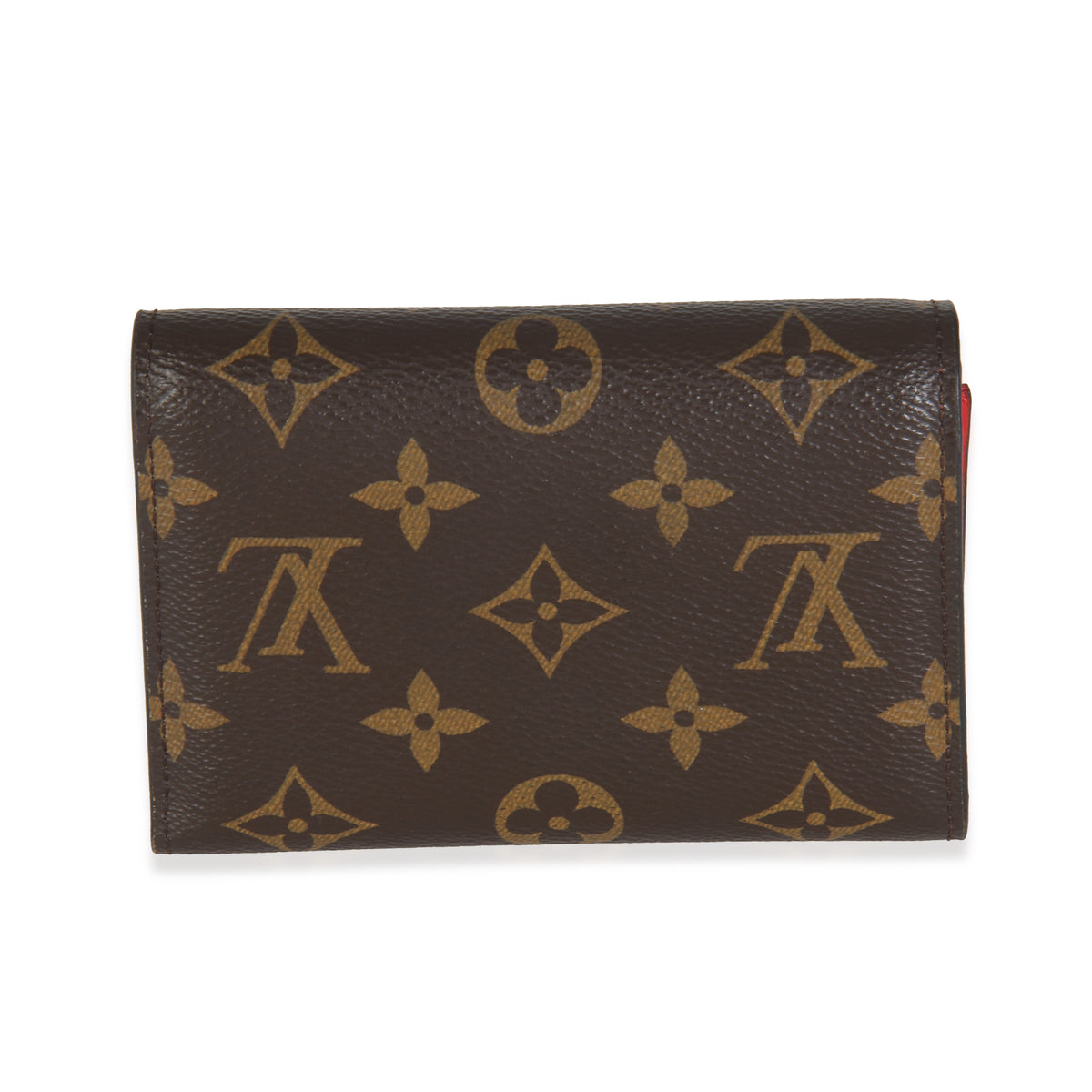 Monogram Canvas Flower Lock Compact Wallet