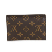 Monogram Canvas Flower Lock Compact Wallet