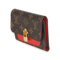 Monogram Canvas Flower Lock Compact Wallet