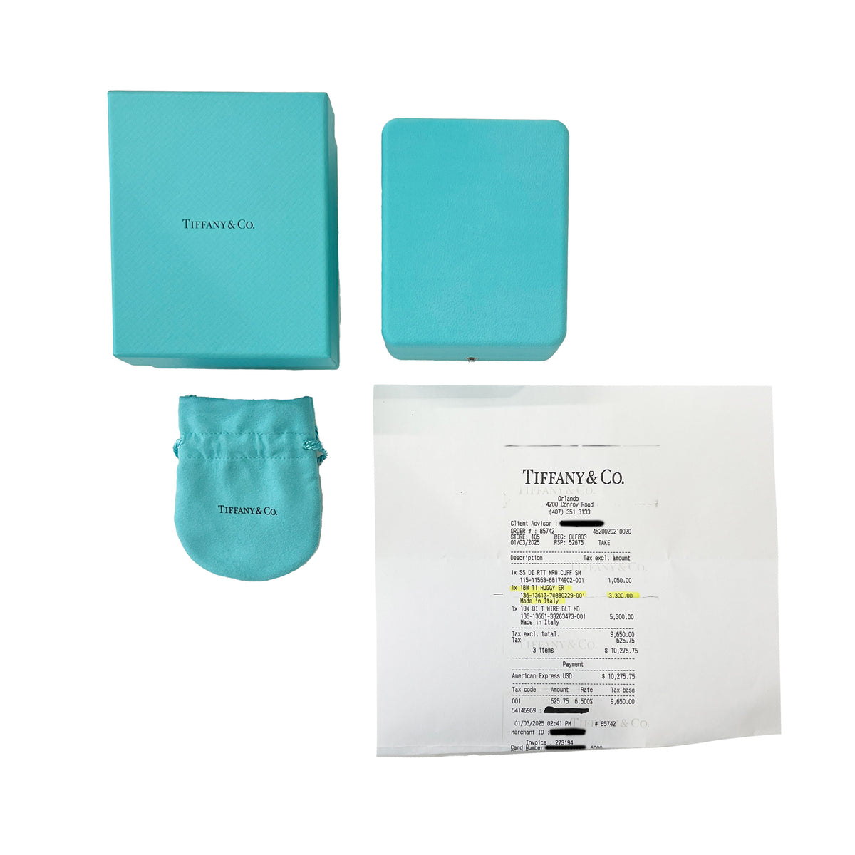 White Gold  Tiffany T T1 Hoop Earrings