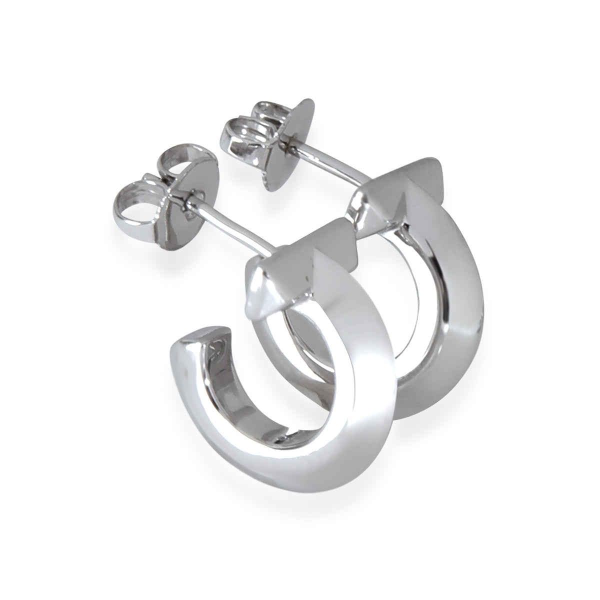 White Gold  Tiffany T T1 Hoop Earrings