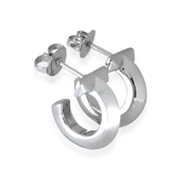 White Gold  Tiffany T T1 Hoop Earrings