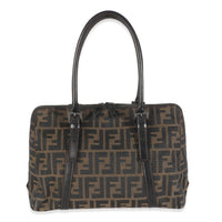 Vintage Brown Zucca Canvas Top Handle Bag