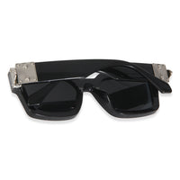 Black Acetate LV Match Square Lens Sunglasses