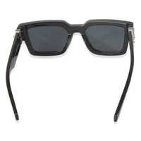 Black Acetate LV Match Square Lens Sunglasses