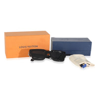 Black Acetate LV Match Square Lens Sunglasses