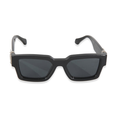 Black Acetate LV Match Square Lens Sunglasses