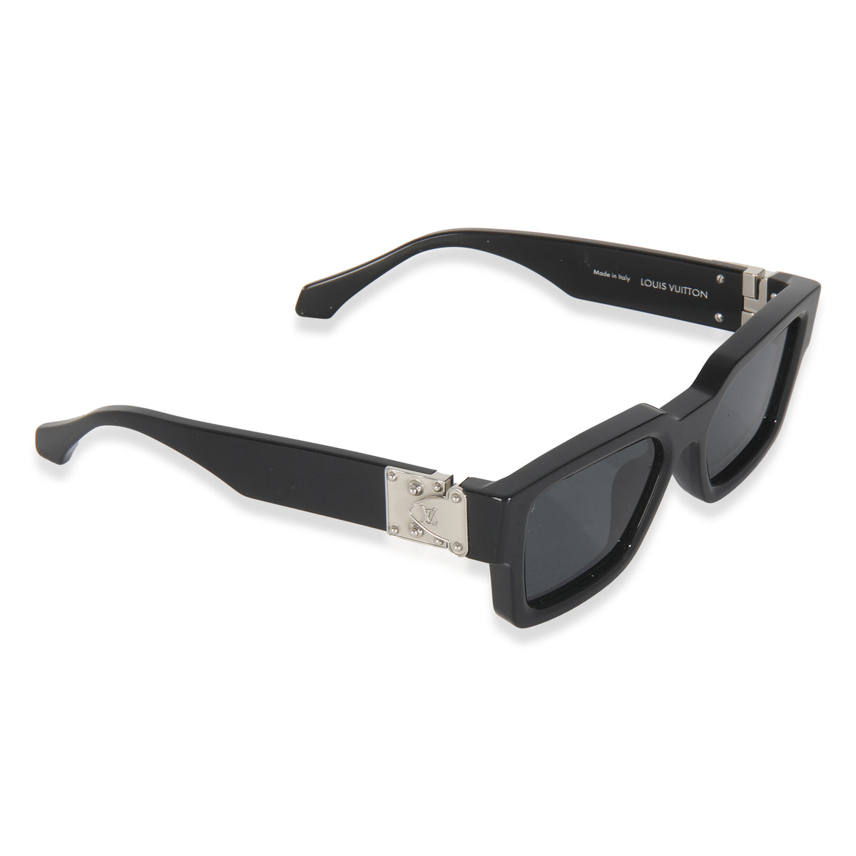 Black Acetate LV Match Square Lens Sunglasses