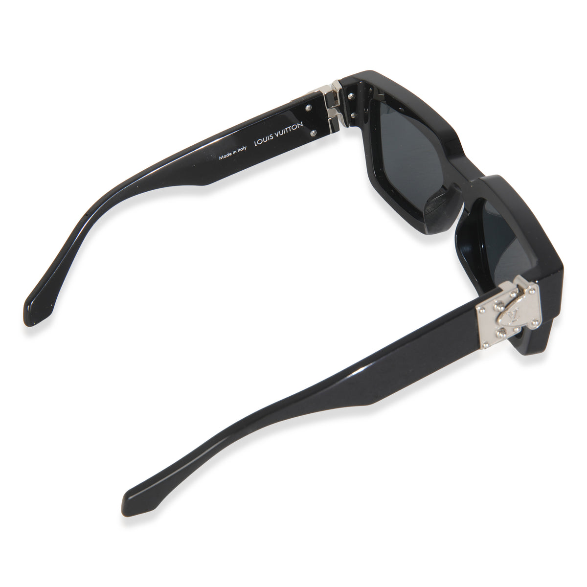 Black Acetate LV Match Square Lens Sunglasses