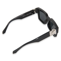 Black Acetate LV Match Square Lens Sunglasses