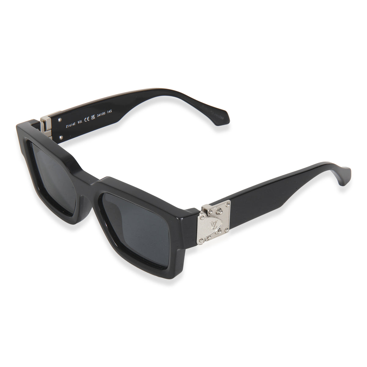 Black Acetate LV Match Square Lens Sunglasses