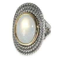 Yellow Gold & Sterling Silver  Moon Quartz Coil Ring Ring