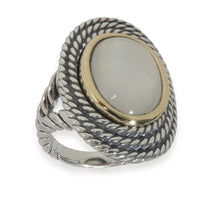 Yellow Gold & Sterling Silver  Moon Quartz Coil Ring Ring