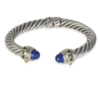 Yellow Gold & Sterling Silver Lapis and Iolite Renaissance Bracelet