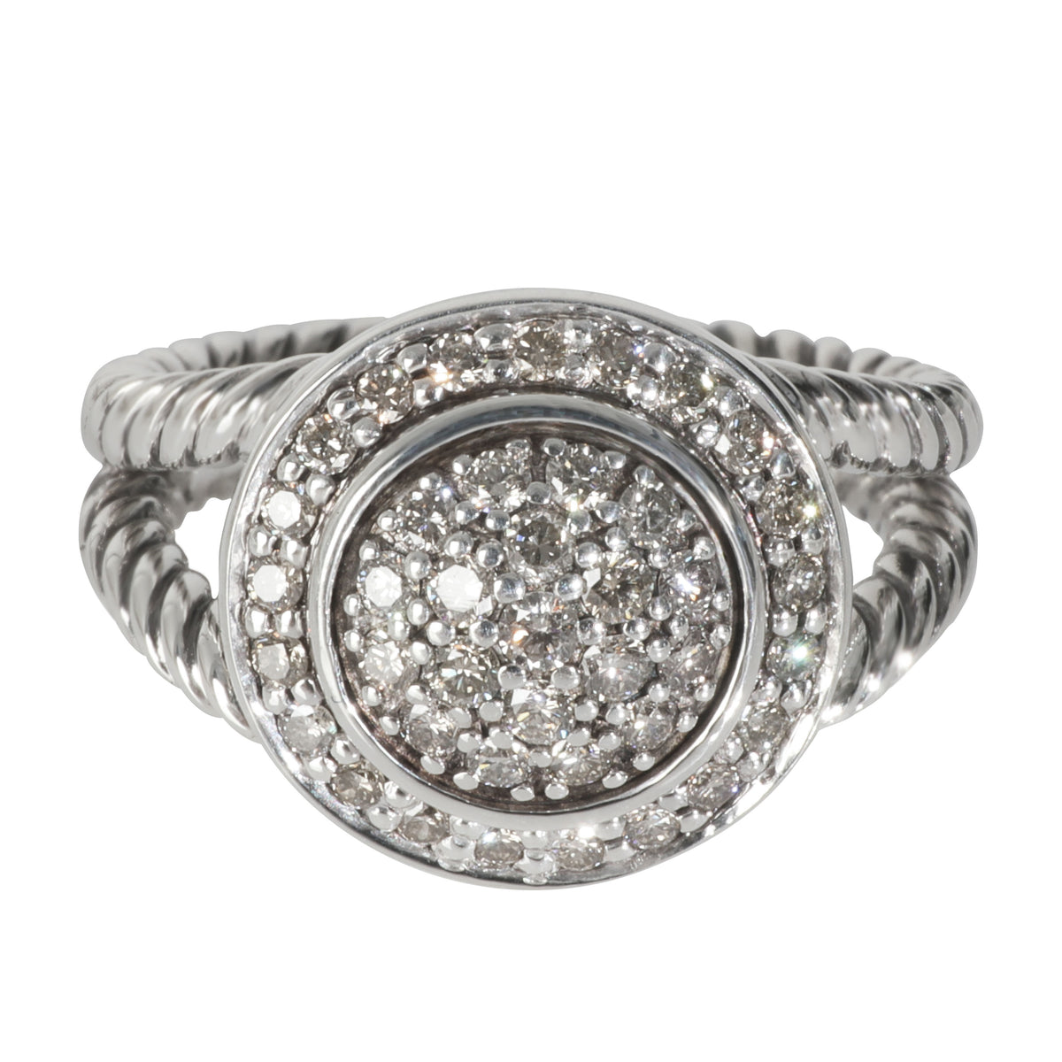 Sterling Silver Diamond Cerise Ring