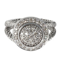 Sterling Silver Diamond Cerise Ring