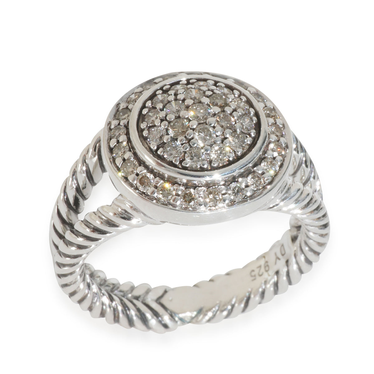 Sterling Silver Diamond Cerise Ring