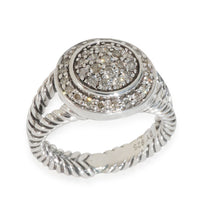 Sterling Silver Diamond Cerise Ring