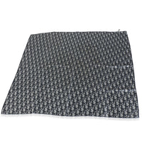 Blue Silk Oblique Square Scarf