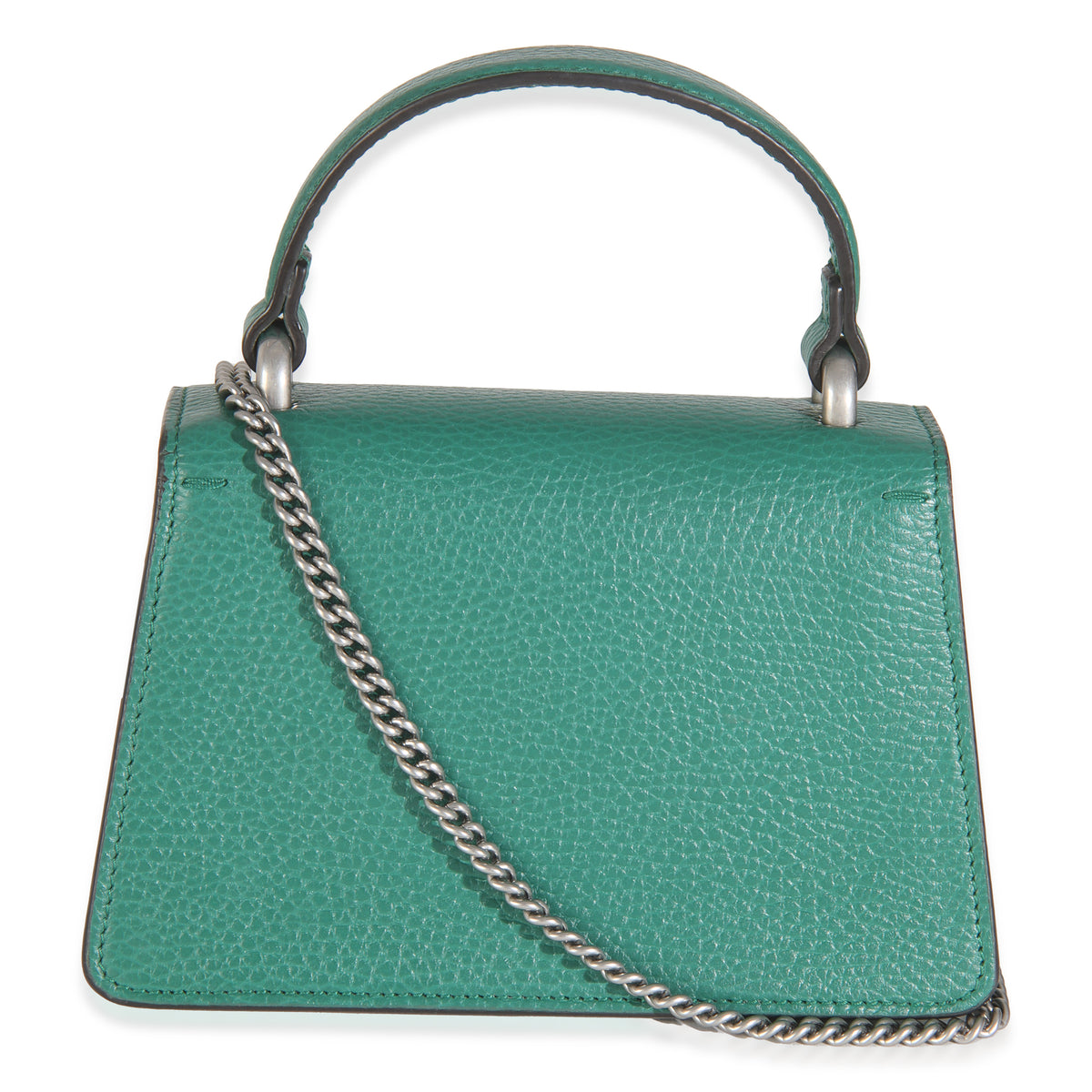 Emerald Dollar Calfskin Crystal Mini Dionysus Top Handle Bag