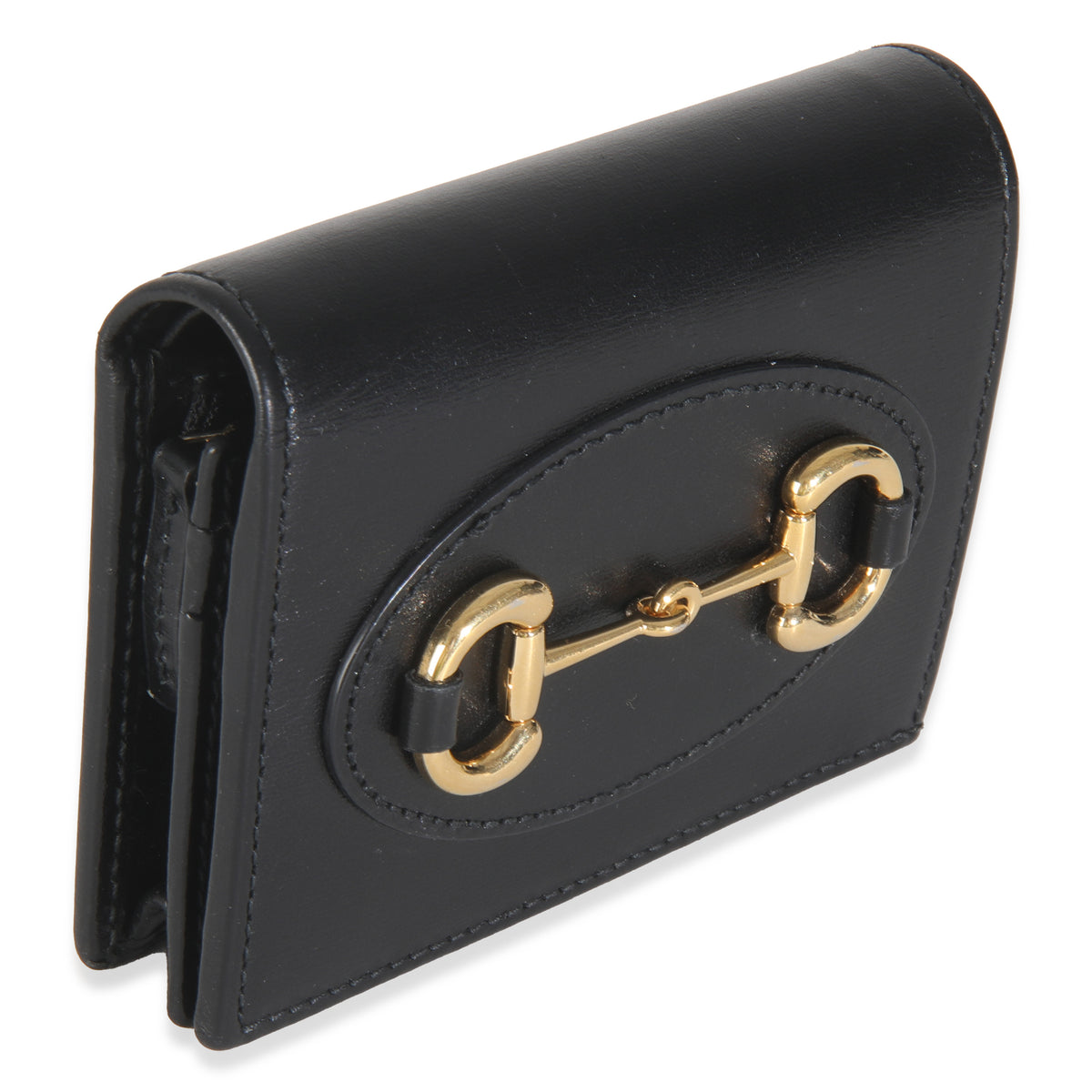 Black Calfskin 1955 Horsebit Card Case Wallet