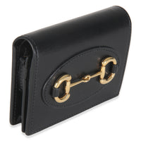 Black Calfskin 1955 Horsebit Card Case Wallet