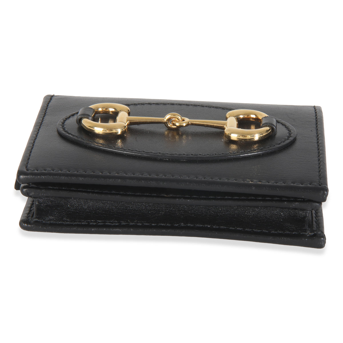 Black Calfskin 1955 Horsebit Card Case Wallet