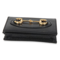 Black Calfskin 1955 Horsebit Card Case Wallet