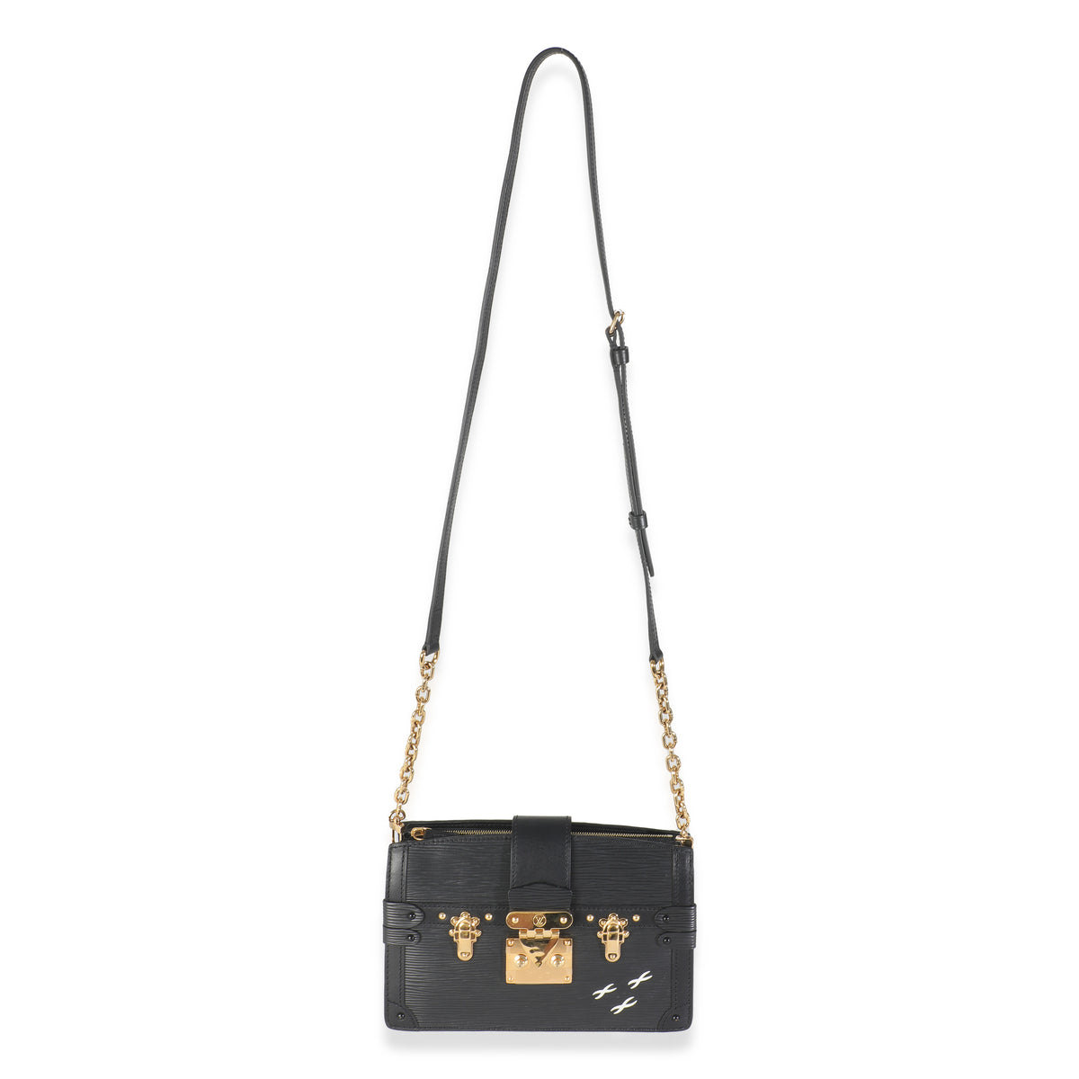 Louis Vuitton Black Epi Leather Trunk Clutch Handbag av