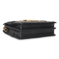 Black Epi Leather Trunk Clutch