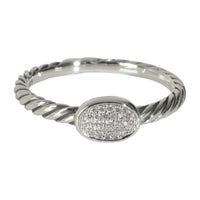 Sterling Silver  Cable Oval Stack Ring