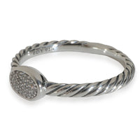 Sterling Silver  Cable Oval Stack Ring