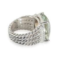 Sterling Silver Prasiolite and Diamond Wheaton Ring
