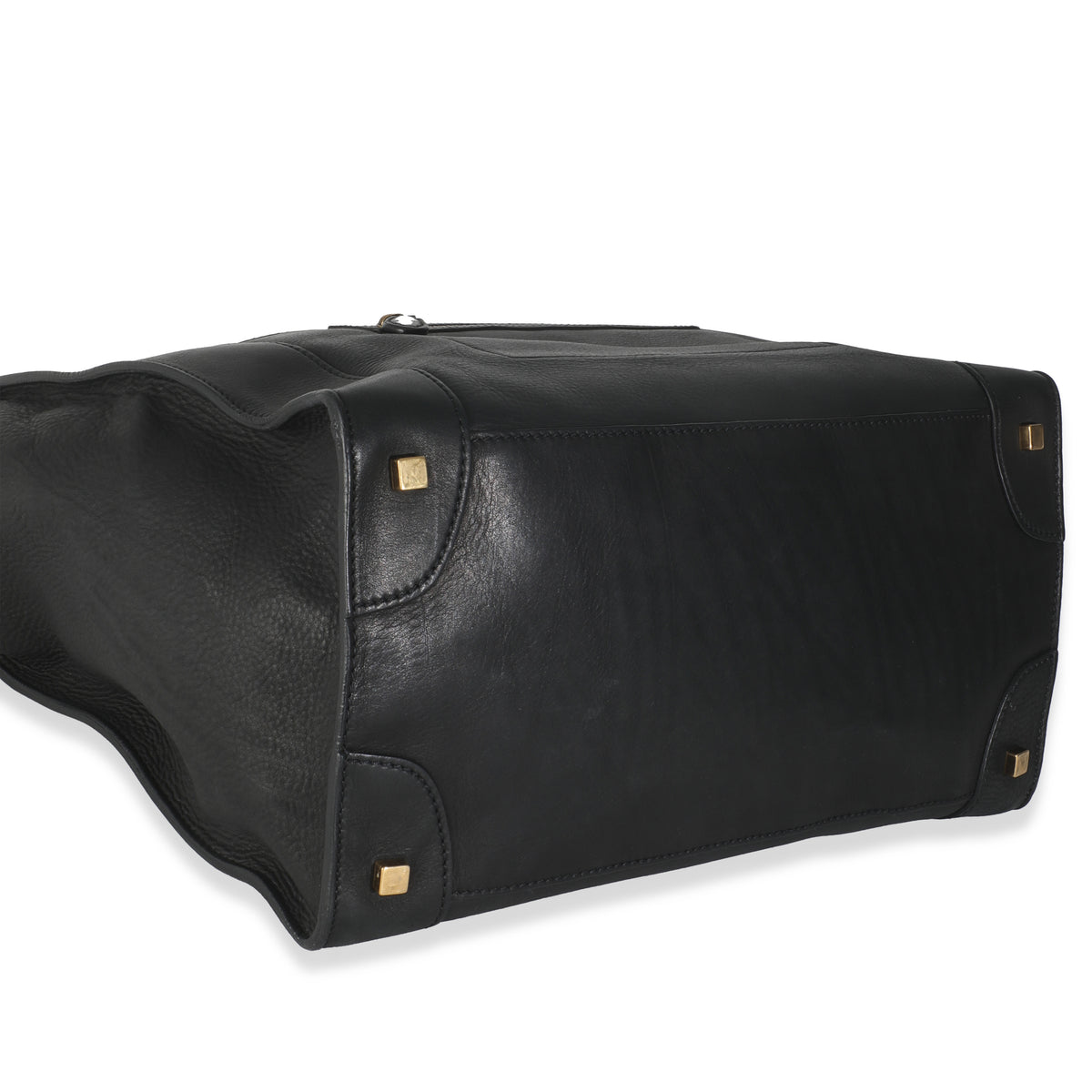 Black Smooth Calfskin Medium Luggage Tote
