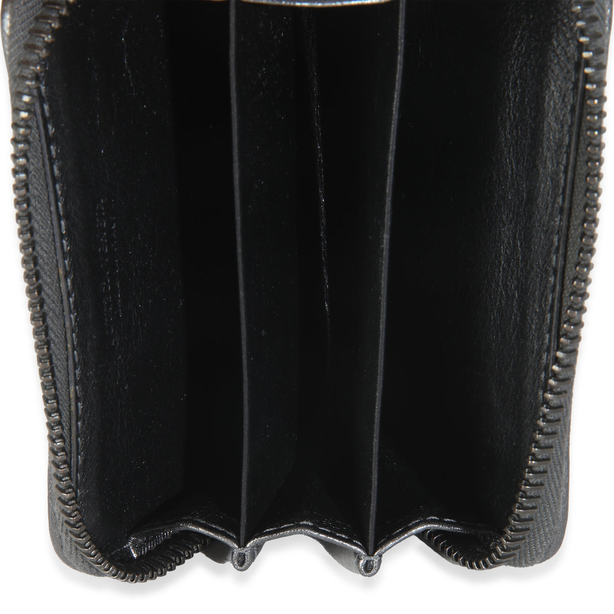 Dark Silver Nappa Intrecciato Card Case